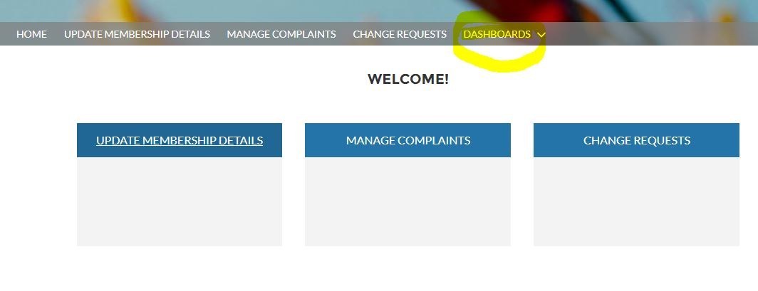 Dashboard tab